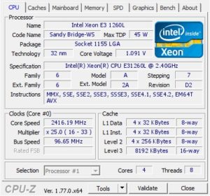 cpu-z-xeon-e3-1260l-300x280